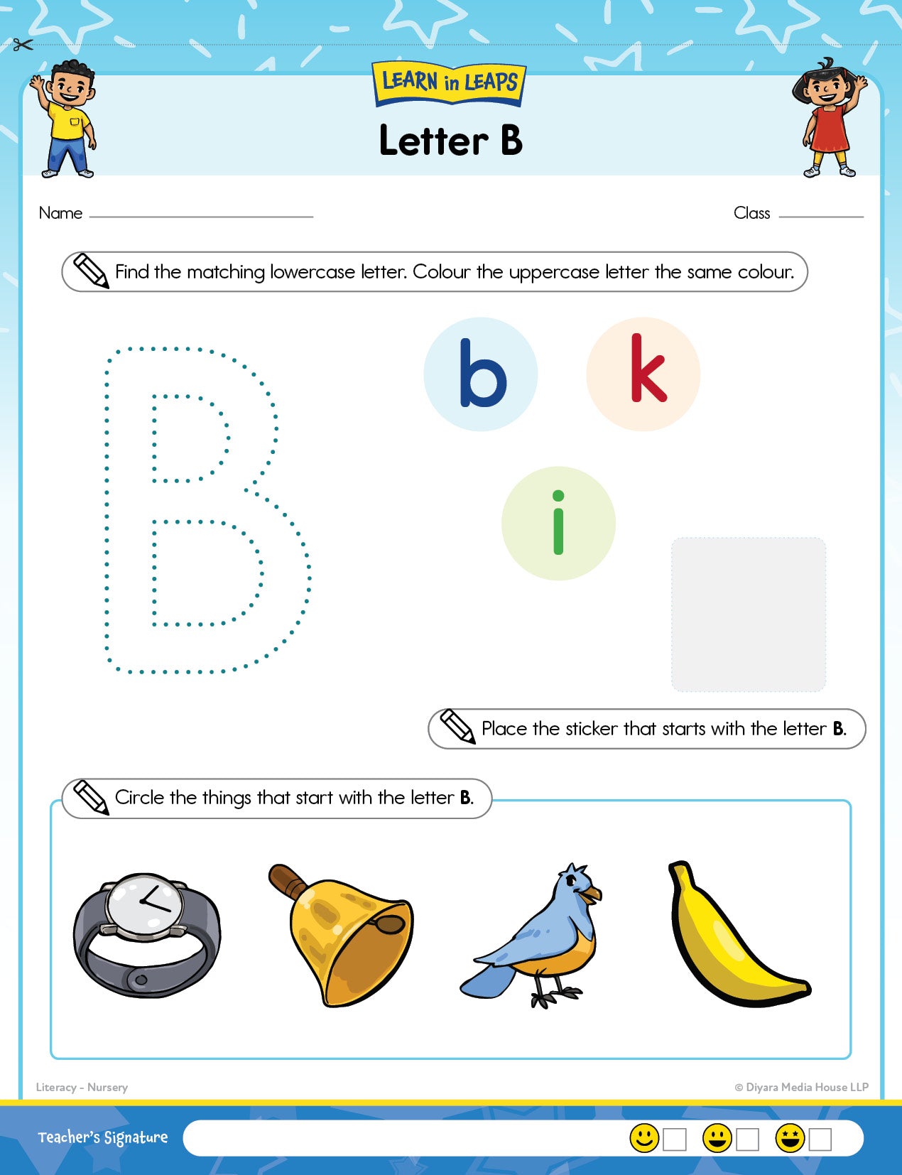 Learn In Leaps Worksheets - General Awareness, English & Maths Nursery 3+
