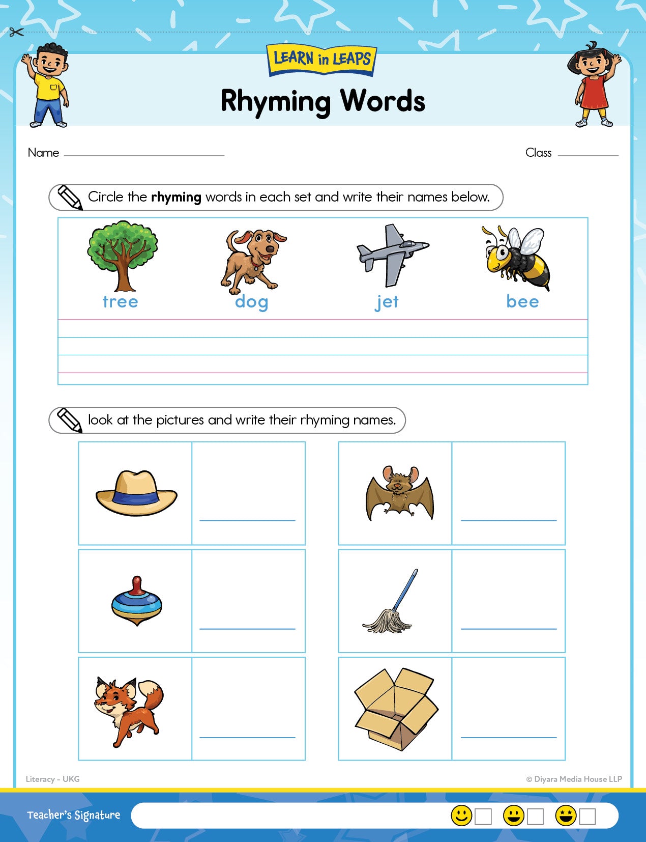 Learn In Leaps Worksheets - General Awareness, English & Maths UKG 5+