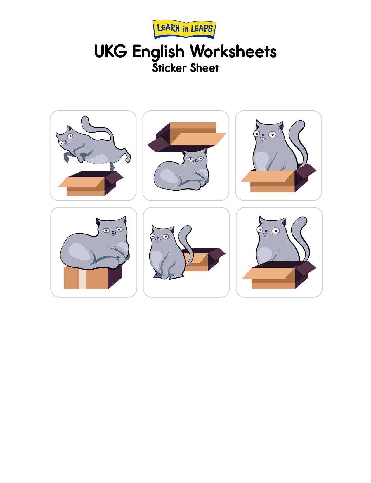 Learn In Leaps Worksheets - General Awareness, English & Maths UKG 5+