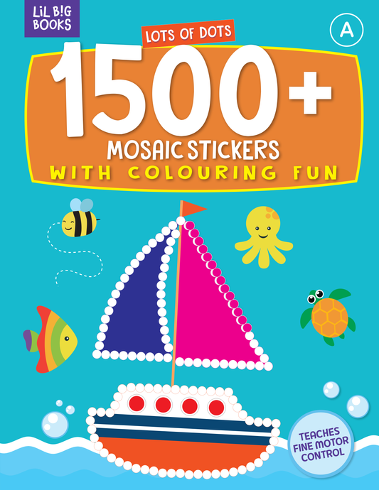 Lots  Of Dots  1500 + Mosaic Stickers  With  Colouring  Fun A