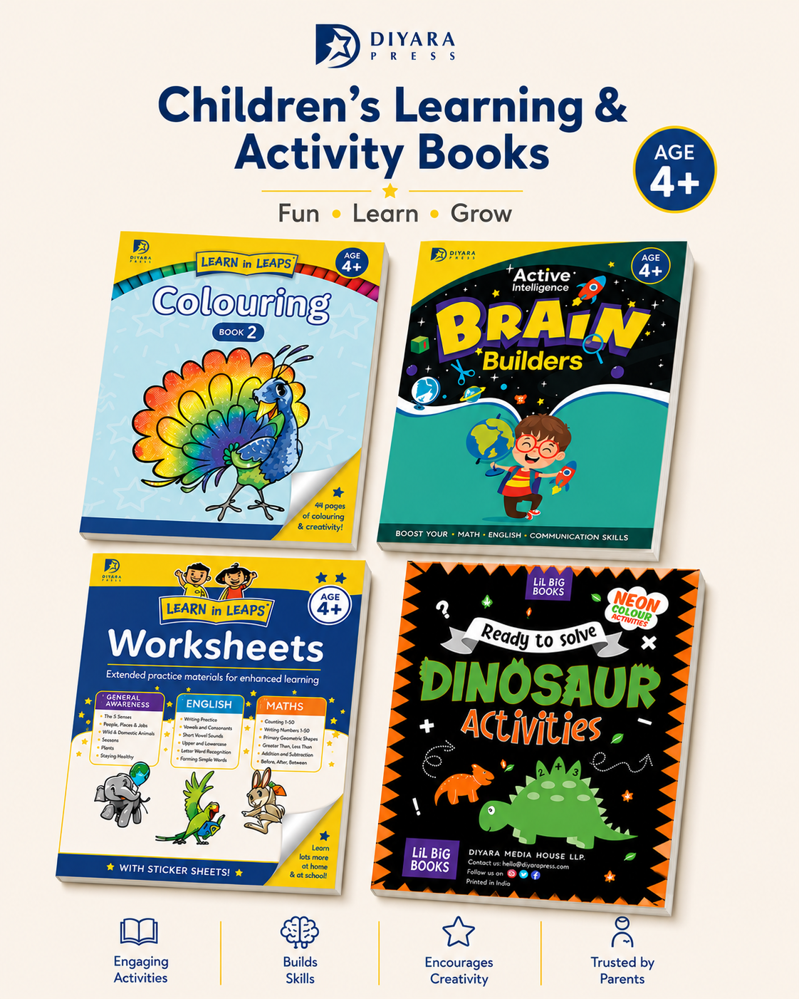 Activity Books Bundle for Age 4+