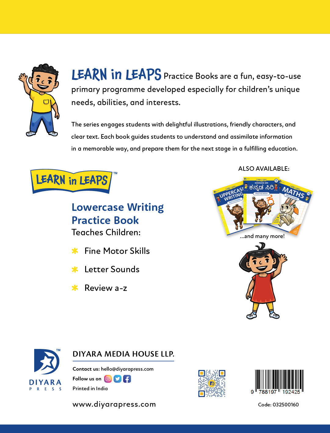 Learn In Leaps Lower Case Writing Practice Book