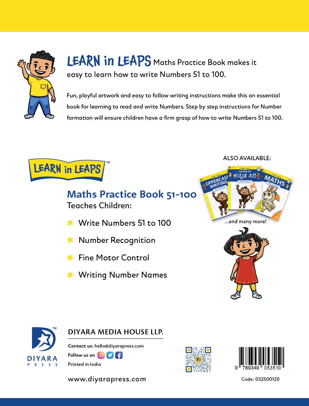 Learn In Leaps Maths Practice Book Numbers 51-100