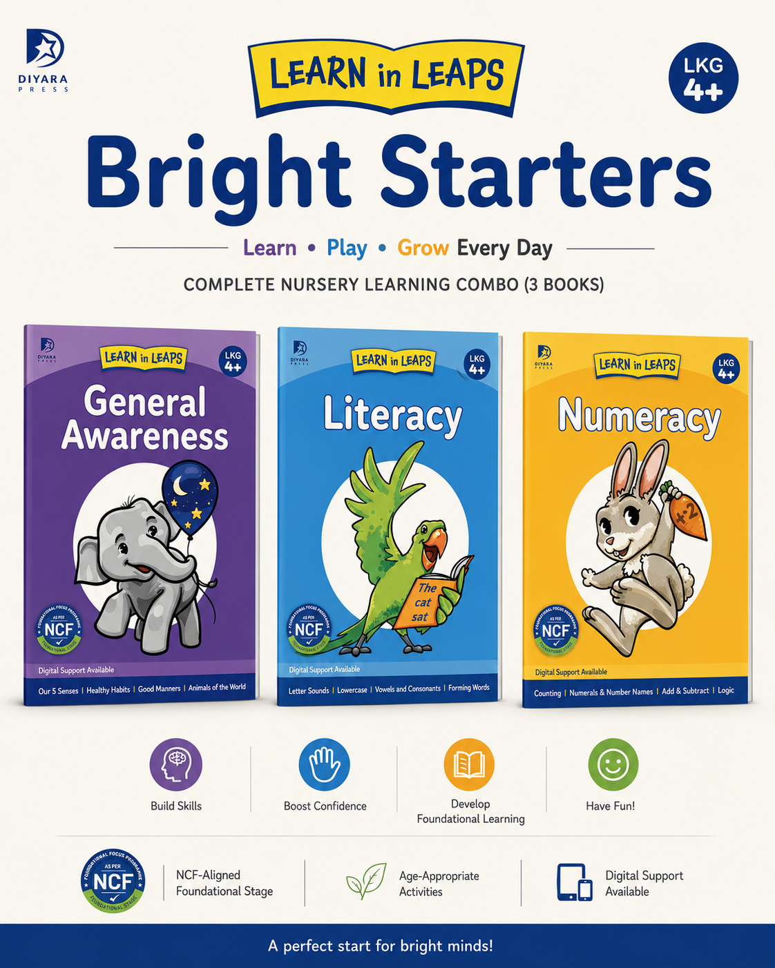 Bright Starters- Complete Nursery Learning Combo (3 Books)